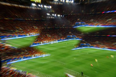 DUESSELDORF, GERMANY - 24 Haziran 2024: EURO 2024 Arnavutluk-İspanya futbol maçı Duesseldorf Arena 'da