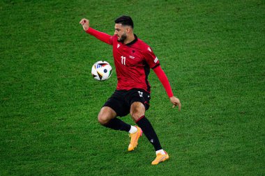 DUESSELDORF, Almanya - 25 Haziran 2024: EURO 2024 Arnavutluk - İspanya maçı Duesseldorf Arena 'da