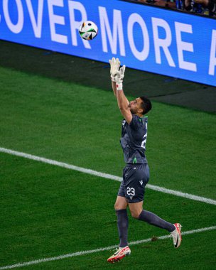 DUESSELDORF, Almanya - 25 Haziran 2024: EURO 2024 Arnavutluk - İspanya maçı Duesseldorf Arena 'da