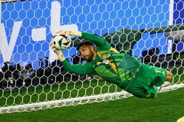 DUESSELDORF, Almanya - 25 Haziran 2024: EURO 2024 Arnavutluk - İspanya maçı Duesseldorf Arena 'da