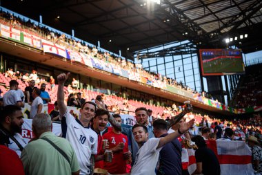 COLOGNE, GERMANY - 25 Haziran 2024: EURO 2024 İngiltere - Slovenya maçı Köln Stadyumu 'nda