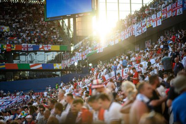 COLOGNE, GERMANY - 25 Haziran 2024: EURO 2024 İngiltere - Slovenya maçı Köln Stadyumu 'nda