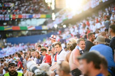 COLOGNE, GERMANY - 25 Haziran 2024: EURO 2024 İngiltere - Slovenya maçı Köln Stadyumu 'nda