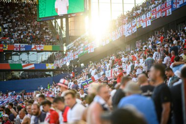 COLOGNE, GERMANY - 25 Haziran 2024: EURO 2024 İngiltere - Slovenya maçı Köln Stadyumu 'nda