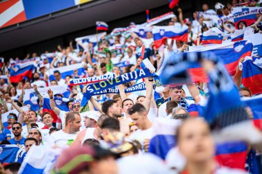 COLOGNE, GERMANY - 25 Haziran 2024: EURO 2024 İngiltere - Slovenya maçı Köln Stadyumu 'nda