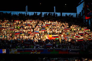 COLOGNE, GERMANY - 25 Haziran 2024: EURO 2024 İngiltere - Slovenya maçı Köln Stadyumu 'nda
