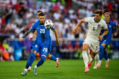COLOGNE, GERMANY - 25 Haziran 2024: Petar Stojanoviç, EURO 2024 İngiltere - Slovenya maçı Köln Stadyumu 'nda