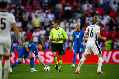 COLOGNE, GERMANY - 25 Haziran 2024: EURO 2024 İngiltere - Slovenya maçı Köln Stadyumu 'nda