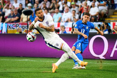 COLOGNE, GERMANY - 25 Haziran 2024: Erik Janza, EURO 2024 İngiltere - Slovenya maçı Köln Stadyumu 'nda