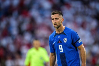 COLOGNE, GERMANY - 25 Haziran 2024: Andraz Sporar, EURO 2024 İngiltere - Slovenya maçı Köln Stadyumu 'nda