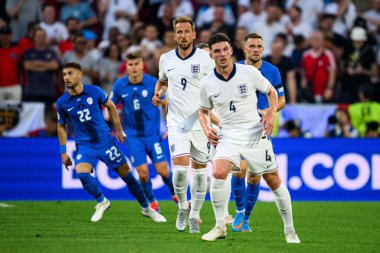 COLOGNE, GERMANY - 25 Haziran 2024: Harry Kane, EURO 2024 İngiltere - Slovenya maçı Köln Stadyumu 'nda