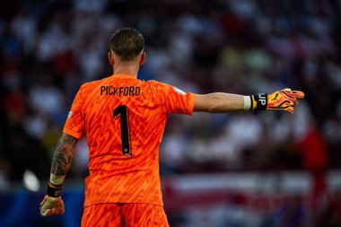 COLOGNE, GERMANY - 25 Haziran 2024: Jordan Pickford EURO 2024 İngiltere - Slovenya Köln Stadyumu maçı