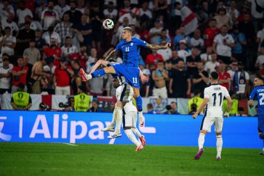 COLOGNE, GERMANY - 25 Haziran 2024: Benjamin Sesko, EURO 2024 İngiltere - Slovenya maçı Köln Stadyumu 'nda