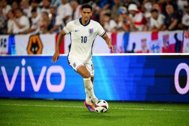 COLOGNE, GERMANY - 25 Haziran 2024: Jude Bellingham, EURO 2024 İngiltere - Slovenya maçı Köln Stadyumu