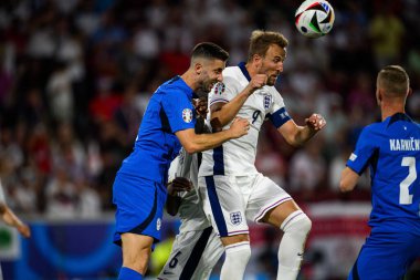 COLOGNE, GERMANY - 25 Haziran 2024: Harry Kane, EURO 2024 İngiltere - Slovenya maçı Köln Stadyumu 'nda