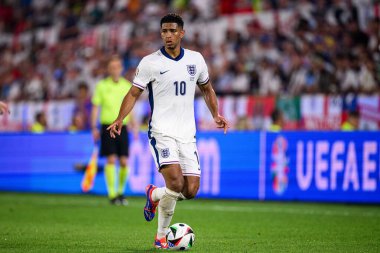 COLOGNE, GERMANY - 25 Haziran 2024: Jude Bellingham, EURO 2024 İngiltere - Slovenya maçı Köln Stadyumu