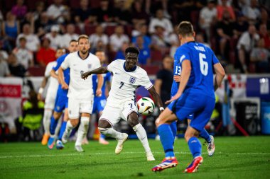 COLOGNE, GERMANY - 25 Haziran 2024: Bukayo Saka, EURO 2024 İngiltere - Slovenya maçı Köln Stadyumu