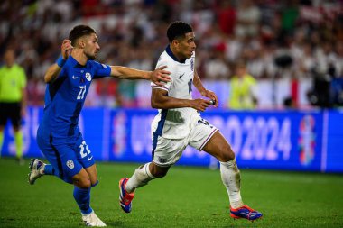 COLOGNE, GERMANY - 25 Haziran 2024: Jude Bellingham, EURO 2024 İngiltere - Slovenya maçı Köln Stadyumu