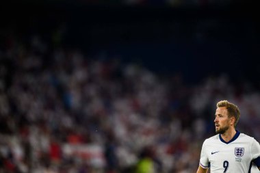 COLOGNE, GERMANY - 25 Haziran 2024: Harry Kane, EURO 2024 İngiltere - Slovenya maçı Köln Stadyumu 'nda