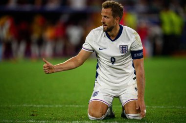 COLOGNE, GERMANY - 25 Haziran 2024: Harry Kane, EURO 2024 İngiltere - Slovenya maçı Köln Stadyumu 'nda