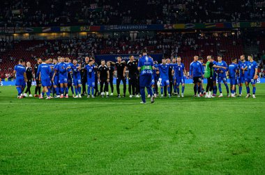 COLOGNE, GERMANY - 25 Haziran 2024: EURO 2024 İngiltere - Slovenya maçı Köln Stadyumu 'nda