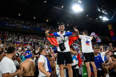 COLOGNE, GERMANY - 25 Haziran 2024: EURO 2024 İngiltere - Slovenya maçı Köln Stadyumu 'nda