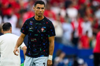 GELSENKIRCHEN, GERMANY - 26 Haziran 2024: Cristiano Ronaldo EURO 2024 Gürcistan - Portekiz maçı Gelsenkirchen Stadyumu 'nda