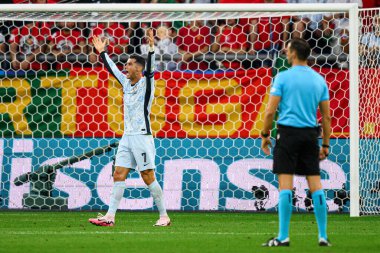 GELSENKIRCHEN, GERMANY - 26 Haziran 2024: EURO 2024 Gürcistan-Portekiz futbol karşılaşması Gelsenkirchen Stadyumu 'nda