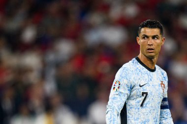 GELSENKIRCHEN, GERMANY - 26 Haziran 2024: Cristiano Ronaldo EURO 2024 Gürcistan - Portekiz maçı Gelsenkirchen Stadyumu 'nda