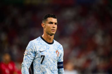 GELSENKIRCHEN, GERMANY - 26 Haziran 2024: Cristiano Ronaldo EURO 2024 Gürcistan - Portekiz maçı Gelsenkirchen Stadyumu 'nda