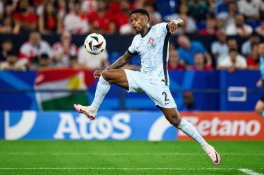 GELSENKIRCHEN, GERMANY - 26 Haziran 2024: Nelson Semedo EURO 2024 Gürcistan - Portekiz maçı Gelsenkirchen Stadyumu