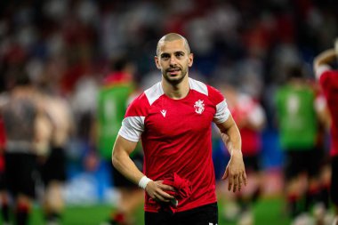 GELSENKIRCHEN, GERMANY - 26 Haziran 2024: EURO 2024 Gürcistan-Portekiz futbol karşılaşması Gelsenkirchen Stadyumu 'nda