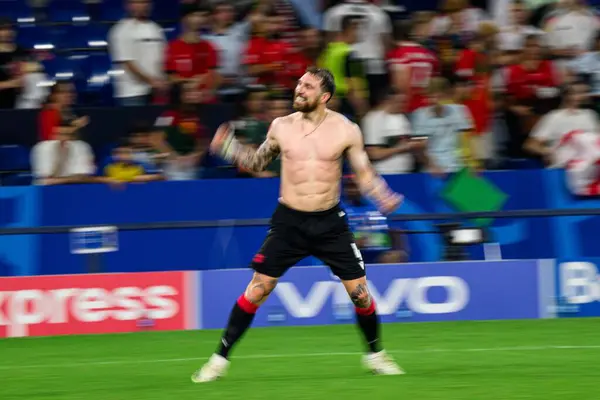 stock image GELSENKIRCHEN, GERMANY - 26 JUNE, 2024: The football match of EURO 2024 Georgia vs Portugal at  Gelsenkirchen Stadion