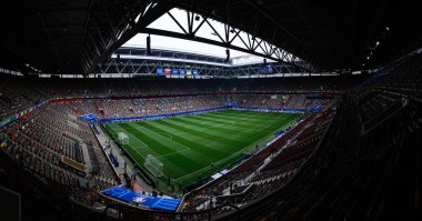 DUESSELDORF, GERMANY - 21 Haziran 2024: EURO 2024 Slovakya - Ukrayna maçı Duesseldorf 'ta