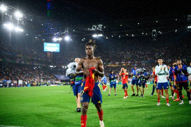 COLOGNE, Almanya - 30 Haziran 2024: Nico Williams, EURO 2024 İspanya - Gürcistan maçı Rhein Enerji Stadyumu 'nda