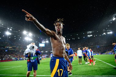 COLOGNE, Almanya - 30 Haziran 2024: Nico Williams, EURO 2024 İspanya - Gürcistan maçı Rhein Enerji Stadyumu 'nda