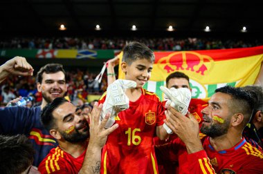 COLOGNE, Almanya - 30 Haziran 2024: EURO 2024 İspanya - Gürcistan maçı Rhein Enerji Stadyumu 'nda