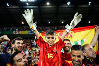 COLOGNE, Almanya - 30 Haziran 2024: EURO 2024 İspanya - Gürcistan maçı Rhein Enerji Stadyumu 'nda