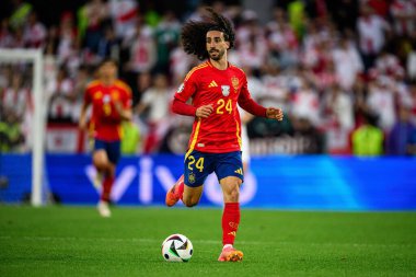 COLOGNE, Almanya - 30 Haziran 2024: Marc Cucurella, EURO 2024 İspanya - Gürcistan maçı Rhein Enerji Stadyumu 'nda