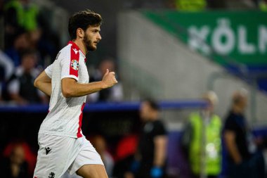 COLOGNE, GERMANY - 30 Haziran 2024: Khvicha Kvaratskhelia, EURO 2024 İspanya - Gürcistan maçı Rhein Enerji Stadyumu