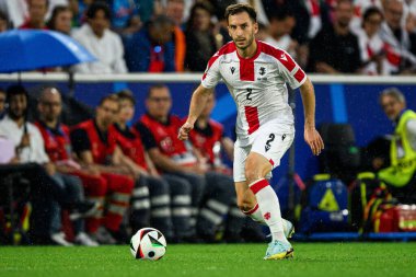 COLOGNE, GERMANY - 30 Haziran 2024: Otar Kakabadze, EURO 2024 İspanya - Gürcistan maçı Rhein Enerji Stadyumu 'nda