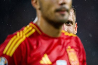 COLOGNE, Almanya - 30 Haziran 2024: Dani Olmo, EURO 2024 İspanya - Gürcistan maçı Rhein Enerji Stadyumu 'nda