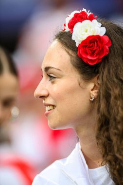 COLOGNE, GERMANY - 30 Haziran 2024: EURO 2024 İspanya - Gürcistan Spor Parkı Mngersdorf