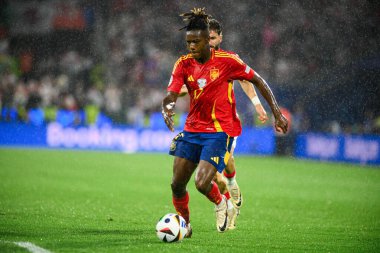 COLOGNE, Almanya - 30 Haziran 2024: Nico Williams, EURO 2024 İspanya - Gürcistan maçı Rhein Enerji Stadyumu 'nda