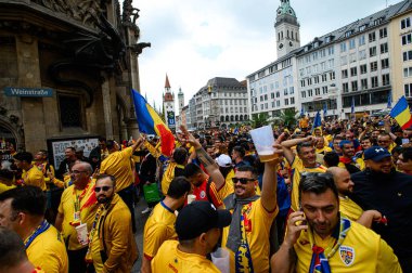 MUENCHEN, GERMANY - 2 Temmuz 2024: EURO 2024 Romanya-Hollanda futbol maçı Alianz Arena 'da