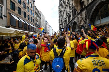 MUENCHEN, GERMANY - 2 Temmuz 2024: EURO 2024 Romanya-Hollanda futbol maçı Alianz Arena 'da