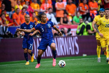 MUENCHEN, GERMANY - 2 Temmuz 2024: EURO 2024 Romanya-Hollanda futbol maçı Alianz Arena 'da