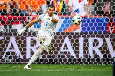 MUENCHEN, GERMANY - 2 Temmuz 2024: EURO 2024 Romanya-Hollanda futbol maçı Alianz Arena 'da