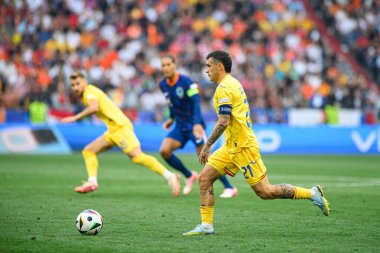 MUNİH, GERMANY - 2 Temmuz 2024: Nicolae Stanciu, EURO 2024 Romanya-Hollanda maçı Alianz 'da