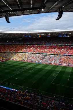 MUENCHEN, GERMANY - 2 Temmuz 2024: EURO 2024 Romanya ve Hollanda 'nın Alianz' daki futbol maçı